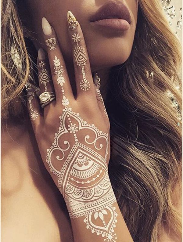 19 Stunning White  Henna  Designs  For You