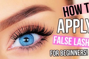 how to apply false eye lashes