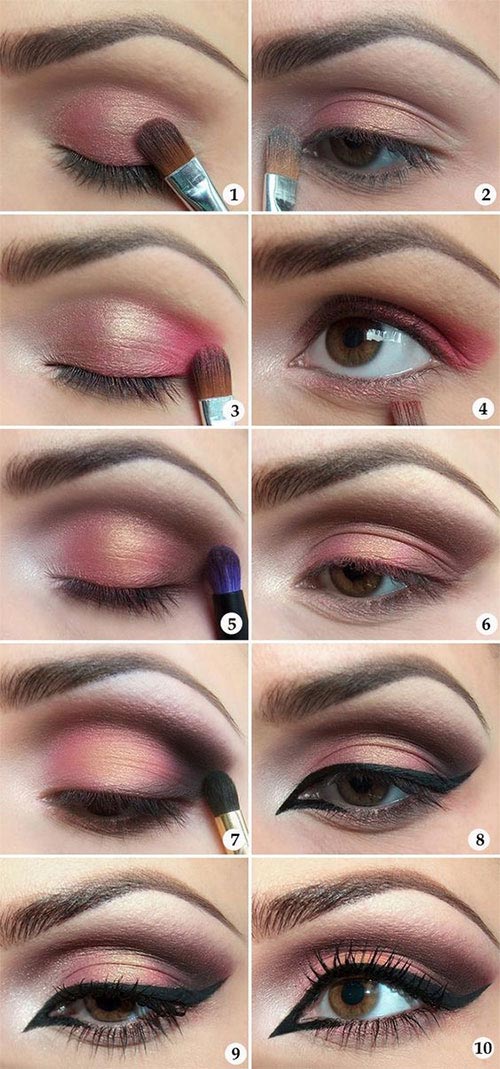 Try the trendy cut crease eye makeup tutorial