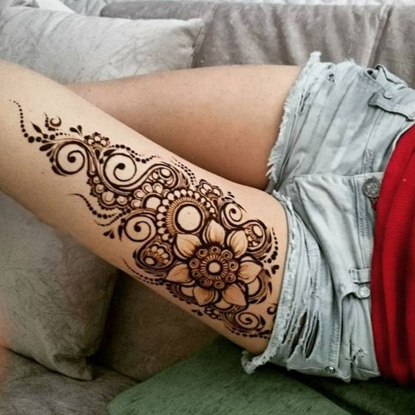 Henna Leg Designs
