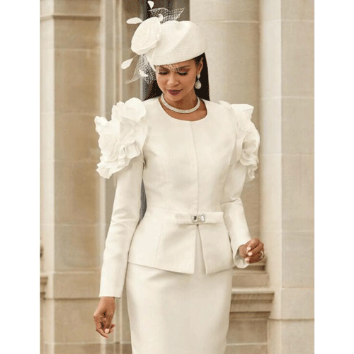 white church suits for ladies