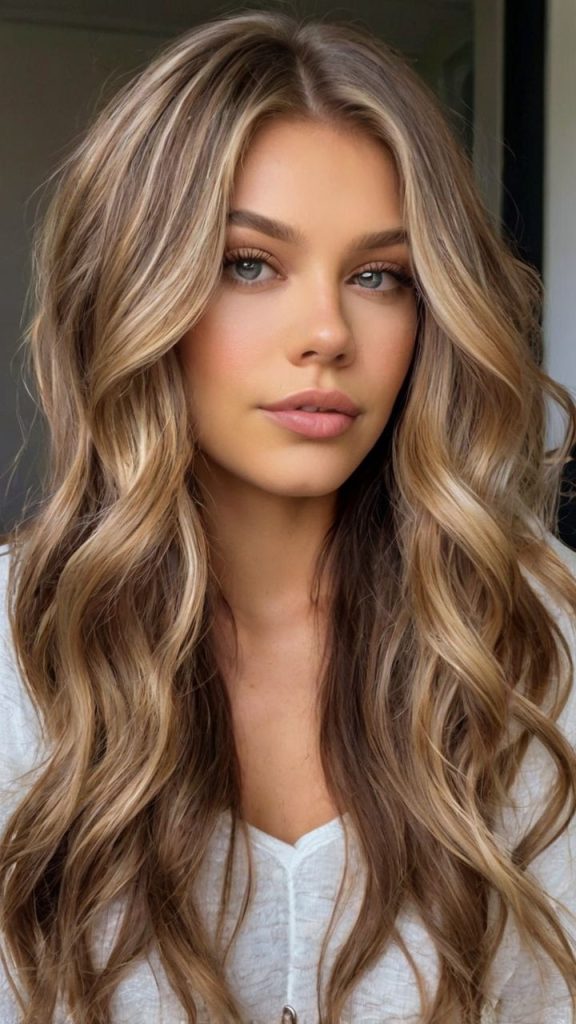 Honey bronde hair color.