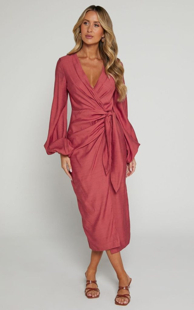 Wrap dress.